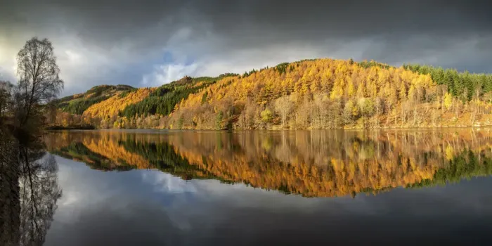 Framed Print : Loch Tummel Reflections in Autumn, Perthshire, Scotland Framed Print : Loch Tummel Reflections in Autumn, Perthshire, Scotland