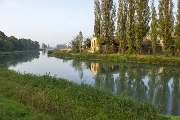 Framed Print : Lodi, Lombardy, Italy. Rural countryside