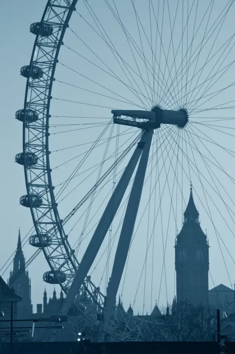 Framed Print : London Eye and Big Ben, South bank, London, England