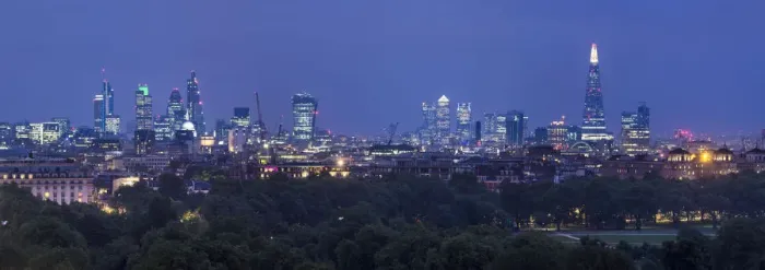 Framed Print : London skyline with the Shard above Hyde Park, London, England, UK Framed Print : London skyline with the Shard above Hyde Park, London, England, UK