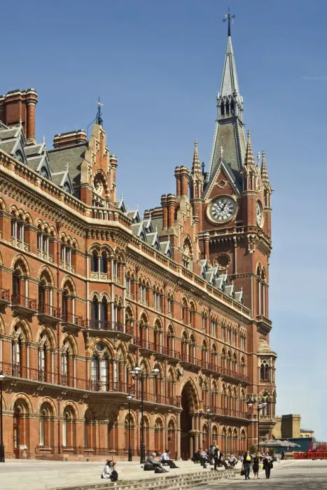 Framed Print : London, UK. Eurostar terminal St Pancras Station designed by Sir Gilbert Scott Framed Print : London, UK. Eurostar terminal St Pancras Station designed by Sir Gilbert Scott