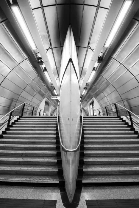 Framed Print : London Underground Station Staircase, London, England Framed Print : London Underground Station Staircase, London, England