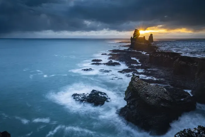 Framed Print : Londrangar, Snaefellsnes National Park, Snaefellsnes Peninsula, Iceland, Europe