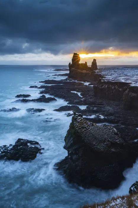 Framed Print : Londrangar, Snaefellsnes National Park, Snaefellsnes Peninsula, Iceland, Europe