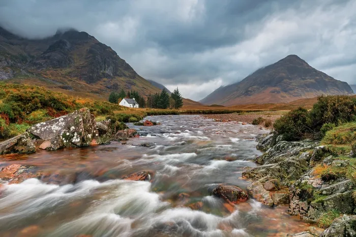Framed Print : Lone Cottage, Glen Coe, Highland Region, Scotland Framed Print : Lone Cottage, Glen Coe, Highland Region, Scotland