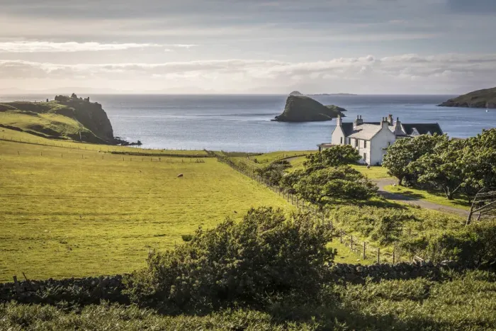 Framed Print : Lonely farm in the north of the Trotternish Peninsula, Isle of Skye, Highlands, Scotland Framed Print : Lonely farm in the north of the Trotternish Peninsula, Isle of Skye, Highlands, Scotland