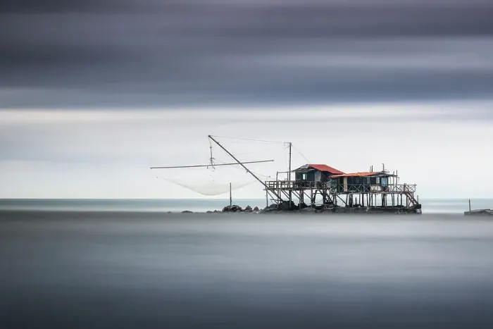 Framed Print : Long exposure in Bocca d'Arno, Marina di Pisa, province of Pisa, Tuscany, Italy Framed Print : Long exposure in Bocca d'Arno, Marina di Pisa, province of Pisa, Tuscany, Italy