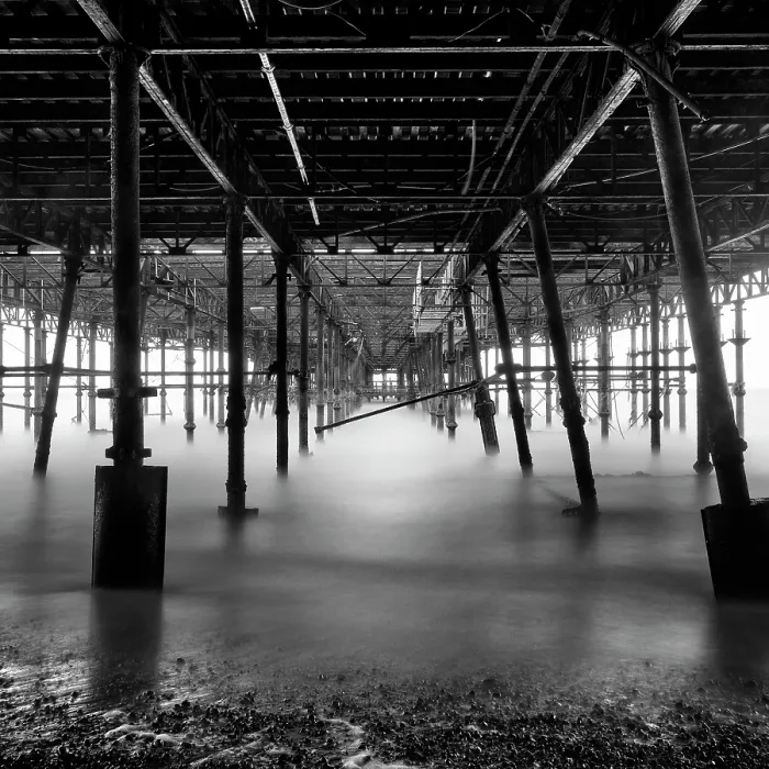 Framed Print : Long exposure image, Brighton Pier, Brighton, East Sussex, England Framed Print : Long exposure image, Brighton Pier, Brighton, East Sussex, England