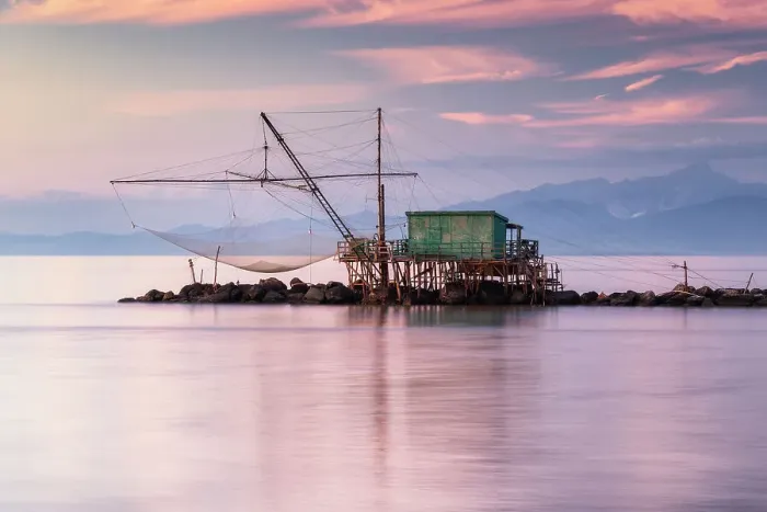 Framed Print : Long exposure at sunset in Bocca d'Arno, Marina di Pisa, province of Pisa, Tuscany, Italy Framed Print : Long exposure at sunset in Bocca d'Arno, Marina di Pisa, province of Pisa, Tuscany, Italy