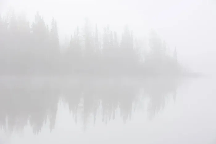 Framed Print : Long Lake reflection in fog Longlac, Ontario, Canada Framed Print : Long Lake reflection in fog Longlac, Ontario, Canada