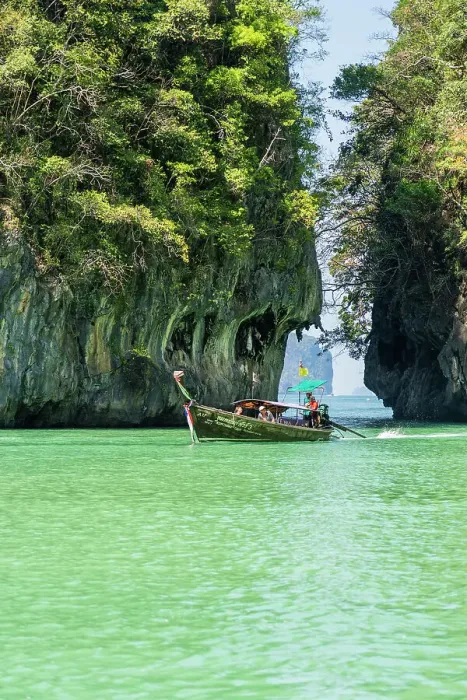 Framed Print : Long tail boat in Hong lagoon, Hong Island, Krabi, Thailand Framed Print : Long tail boat in Hong lagoon, Hong Island, Krabi, Thailand