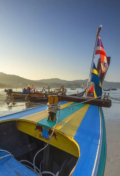 Long tail boats on Kata Beach, Phuket, Thailand