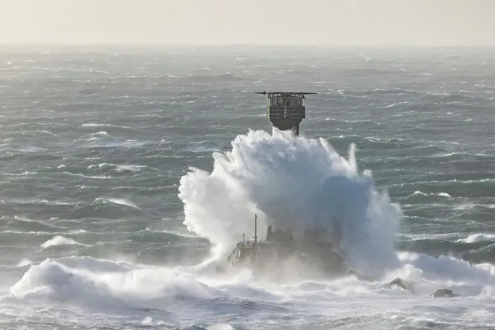 Framed Print : Longships Lighthouse during Storm Eunice 18th February 2022, Lands End, Cornwall, England, UK Framed Print : Longships Lighthouse during Storm Eunice 18th February 2022, Lands End, Cornwall, England, UK