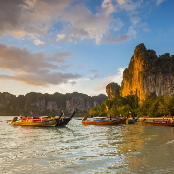 Framed Print : Longtail boats on West Railay beach, Railay Peninsula, Krabi Province, Thailand Framed Print : Longtail boats on West Railay beach, Railay Peninsula, Krabi Province, Thailand