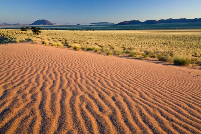 Framed Print : Looking across the dunes near Aus, Namibia, Africa