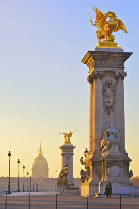 Framed Print : Looking Across The Pont Alexandre III To The Dome Church, Paris, France, Western Europe Framed Print : Looking Across The Pont Alexandre III To The Dome Church, Paris, France, Western Europe