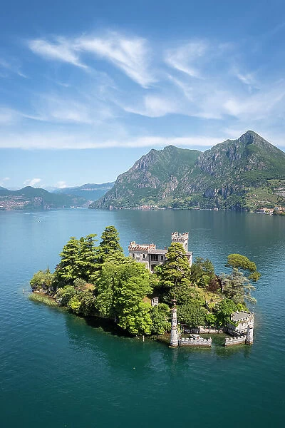 Loreto Island on Iseo lake. Montisola, Brescia province, Lombardy, Italy