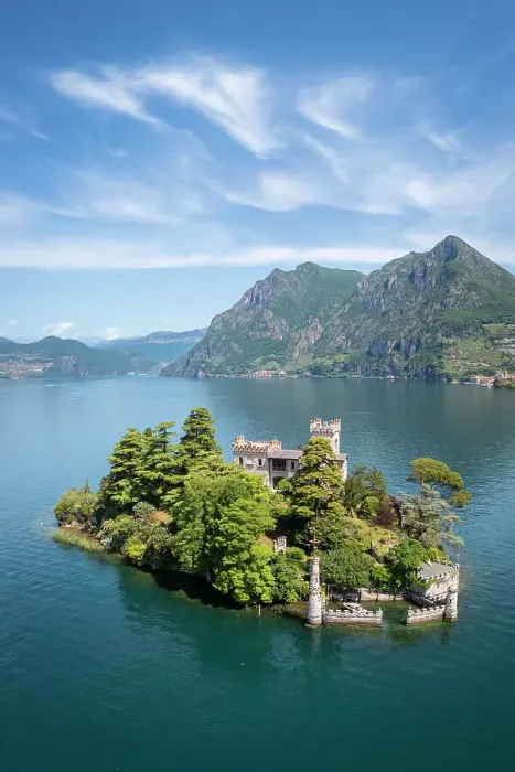 Framed Print : Loreto Island on Iseo lake. Montisola, Brescia province, Lombardy, Italy Framed Print : Loreto Island on Iseo lake. Montisola, Brescia province, Lombardy, Italy