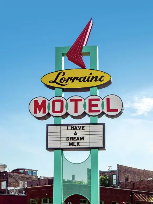 Framed Print : Lorraine Hotel (Motel), National Civil Rights Museum, Historic Place On April 4, 1968, the Rev. Martin Luther King, Jr. was assassinated here at the Lorraine Motel, Built in 1925, Memphis, Tennessee, Shelby County, USA Framed Print : Lorraine Hotel (Motel), National Civil Rights Museum, Historic Place On April 4, 1968, the Rev. Martin Luther King, Jr. was assassinated here at the Lorraine Motel, Built in 1925, Memphis, Tennessee, Shelby County, USA