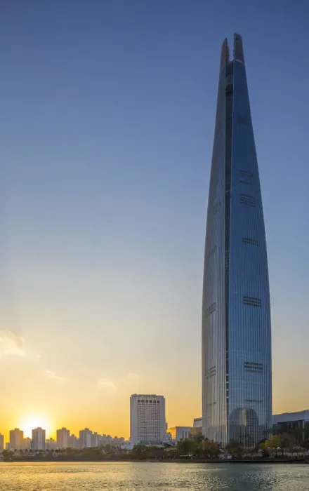 Framed Print : Lotte Tower (555m supertall skyscraper, 5th tallest building in the world when completed Framed Print : Lotte Tower (555m supertall skyscraper, 5th tallest building in the world when completed