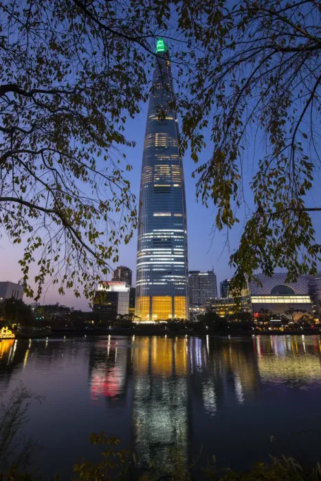 Framed Print : Lotte Tower (555m supertall skyscraper, 5th tallest building in the world when completed Framed Print : Lotte Tower (555m supertall skyscraper, 5th tallest building in the world when completed