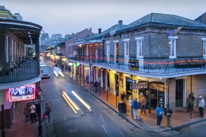 Framed Print : Louisiana, New Orleans, French Quarter, Bourbon Street Framed Print : Louisiana, New Orleans, French Quarter, Bourbon Street