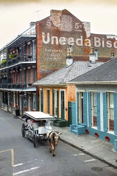 Louisiana, New Orleans, French Quarter, Dumaine Street, Historic Uneeda Biscuit Sign