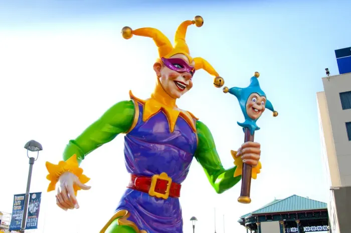 Framed Print : Louisiana, New Orleans, Mardi Gras Jester Statue, Riverwalk Framed Print : Louisiana, New Orleans, Mardi Gras Jester Statue, Riverwalk