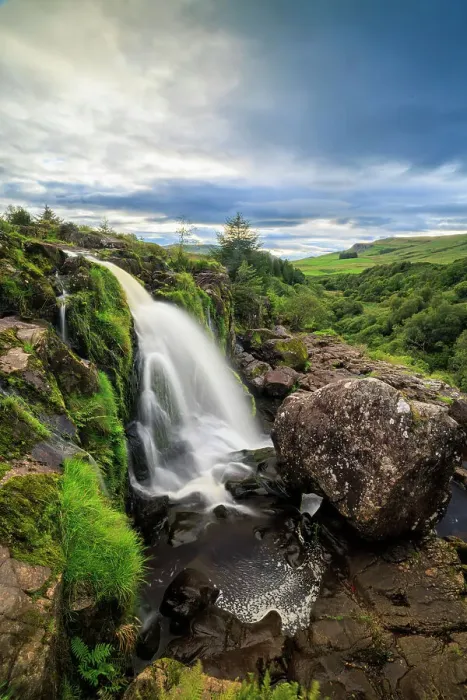 Framed Print : The Loup of Fintry Waterfall, Glasgow, Scottish Lowlands, UK