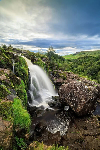 The Loup of Fintry Waterfall, Glasgow, Scottish Lowlands, UK