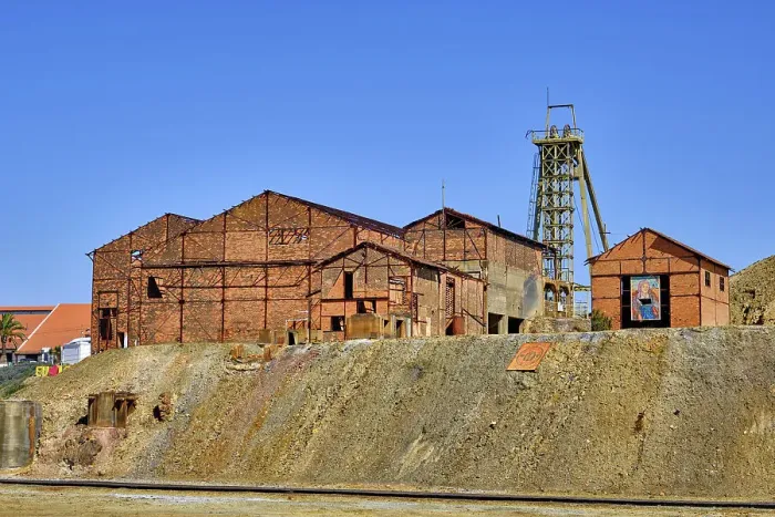 Framed Print : Lousal mine was a pyrite mine in Grandola. The mine was opened in 1900 and closed in 1988. Nowadays is a museum. Portugal Framed Print : Lousal mine was a pyrite mine in Grandola. The mine was opened in 1900 and closed in 1988. Nowadays is a museum. Portugal