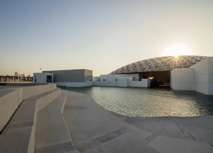 Framed Print : Louvre Museum at sunset, Abu Dhabi, United Arab Emirates Framed Print : Louvre Museum at sunset, Abu Dhabi, United Arab Emirates