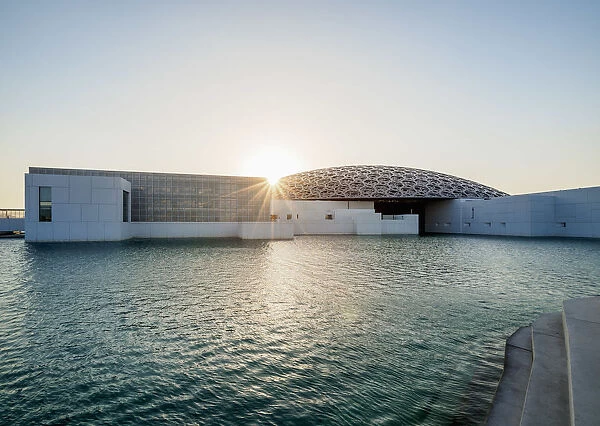 Louvre Museum at sunset, Abu Dhabi, United Arab Emirates
