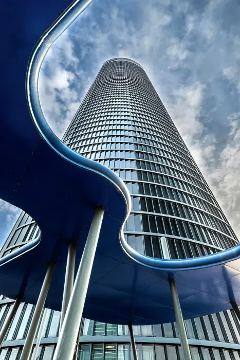 Framed Print : Low angle view of Torre PwC, Cuatro Torres Business Area, Madrid, Spain Framed Print : Low angle view of Torre PwC, Cuatro Torres Business Area, Madrid, Spain