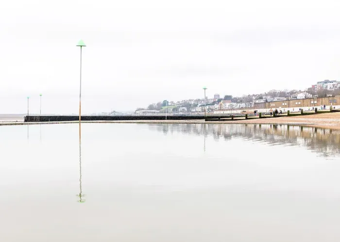 Framed Print : Low tide reflections at Leigh on Sea, Essex, England Framed Print : Low tide reflections at Leigh on Sea, Essex, England