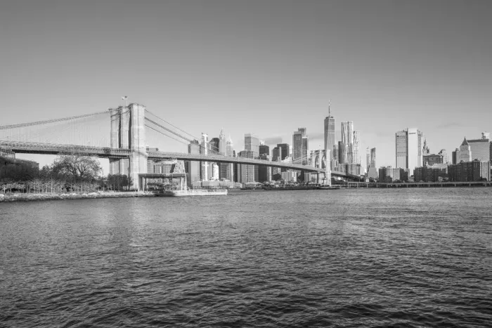 Framed Print : Lower Manhattan & Brooklyn Bridge, New York City, USA Framed Print : Lower Manhattan & Brooklyn Bridge, New York City, USA