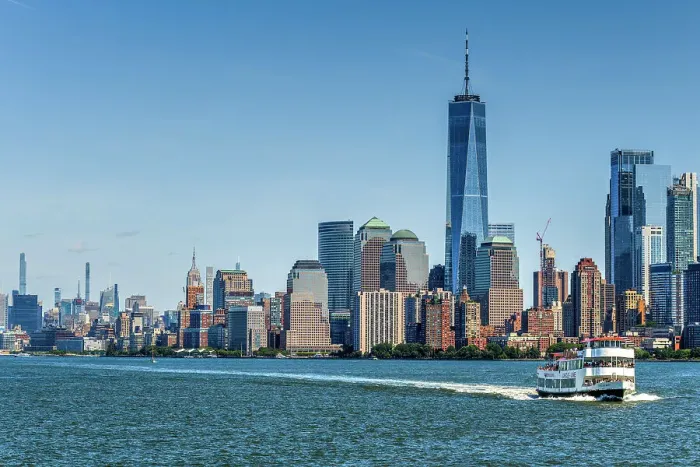 Framed Print : Lower Manhattan skyline, New York, USA