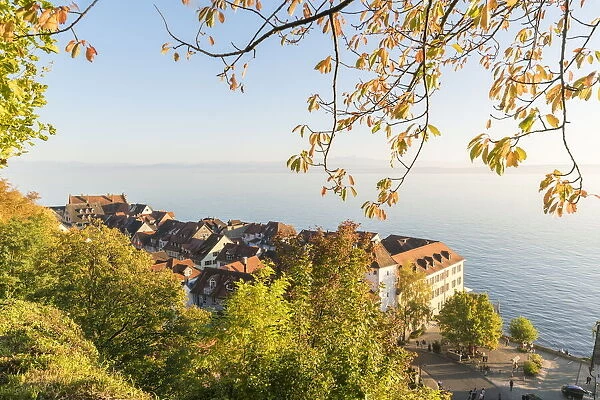 Lower town from an elevated point of view. Meersburg, Baden-Wurttemberg, Germany
