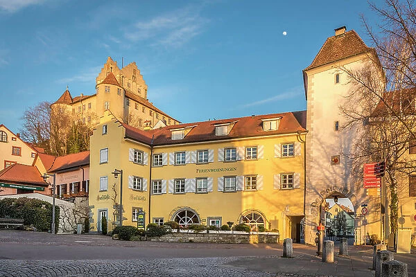 Lower town gate and castle of Meersburg, Baden-Wurttemberg, Germany