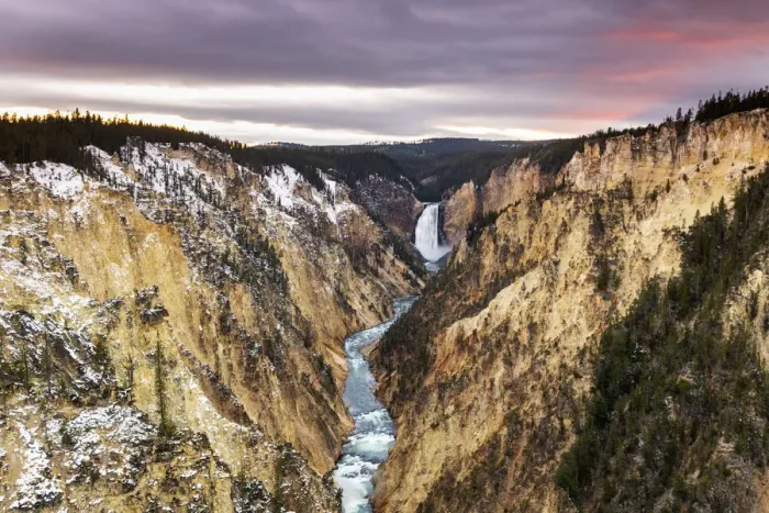 Framed Print : Lower Yellowstone falls, Yellowstone National Park, Wyoming, USA
