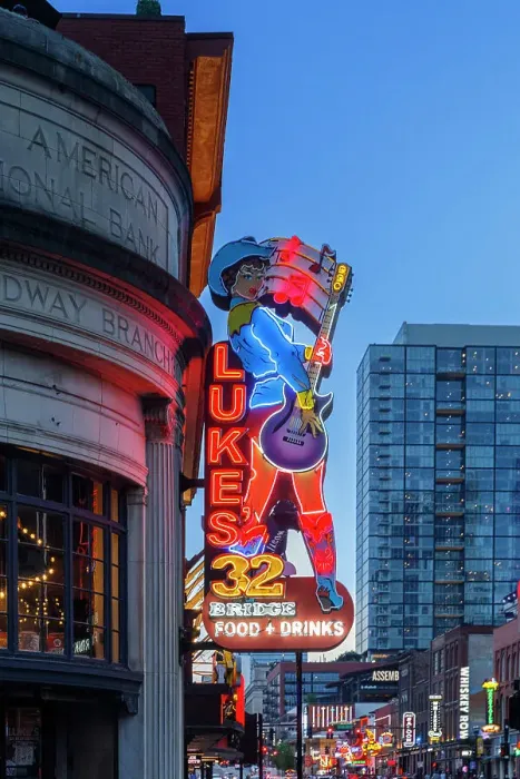 Framed Print : Lukes, Broadway, Nashville, Tennessee, USA