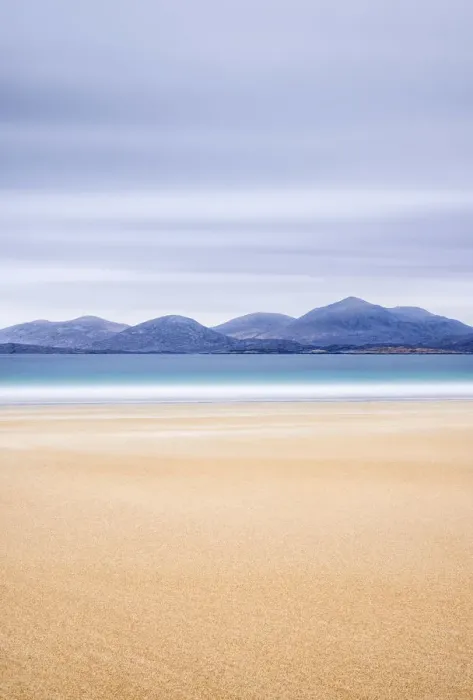 Framed Print : Luskentyre (Losgaintir) beach, which has been voted Britains best beach, Harris Framed Print : Luskentyre (Losgaintir) beach, which has been voted Britains best beach, Harris