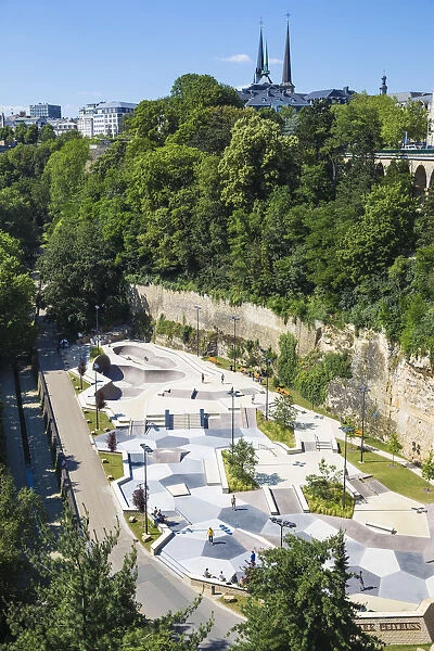 Luxembourg, Luxembourg City, Petrusse Park, Skate park