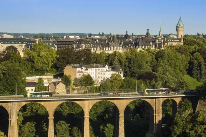 Framed Print : Luxembourg, Luxembourg City, Petrusse Park and Viaduct Framed Print : Luxembourg, Luxembourg City, Petrusse Park and Viaduct