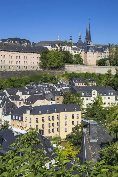 Framed Print : Luxembourg, Luxembourg City, View of Saint Esprit Plateau, The Corniche (Chemin de Framed Print : Luxembourg, Luxembourg City, View of Saint Esprit Plateau, The Corniche (Chemin de