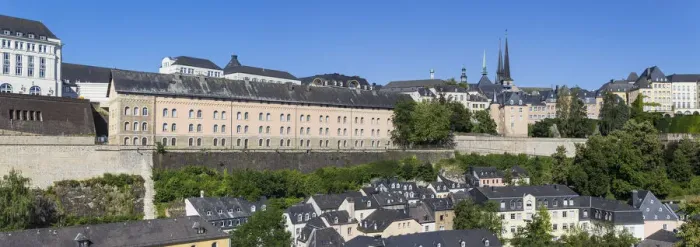 Framed Print : Luxembourg, Luxembourg City, View of Saint Esprit Plateau, The Corniche (Chemin de Framed Print : Luxembourg, Luxembourg City, View of Saint Esprit Plateau, The Corniche (Chemin de
