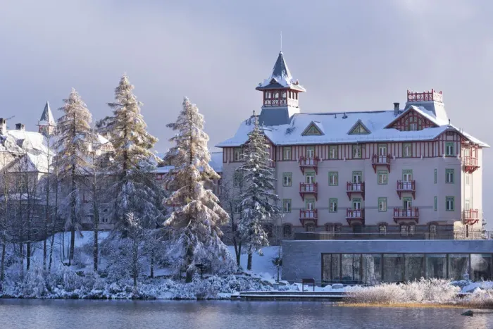 Framed Print : Luxury Hotel Kempinski on the shores of Strbske Pleso in the High Tatras, Slovakia Framed Print : Luxury Hotel Kempinski on the shores of Strbske Pleso in the High Tatras, Slovakia