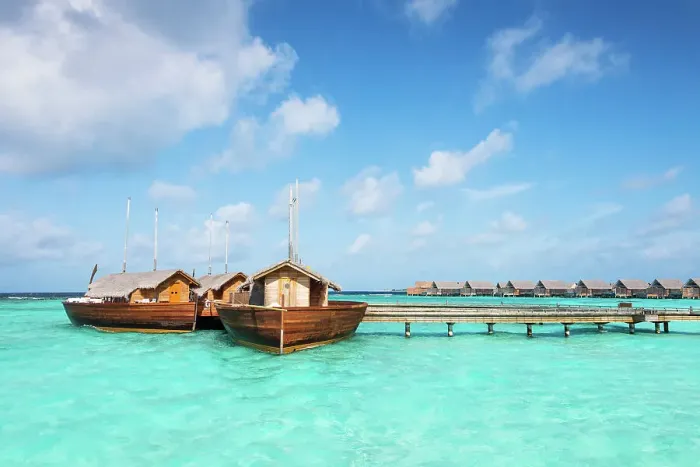 Framed Print : Luxury resort, Baa Atoll, Maldives Framed Print : Luxury resort, Baa Atoll, Maldives