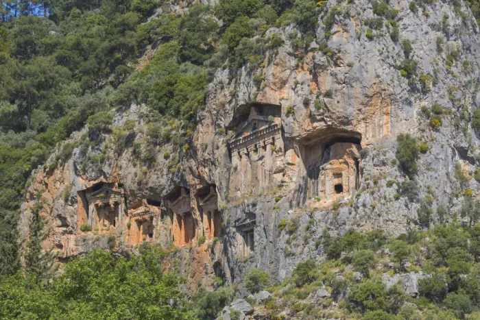 Framed Print : Lycian tombs, Dalyan, Mugla Province, Turkey