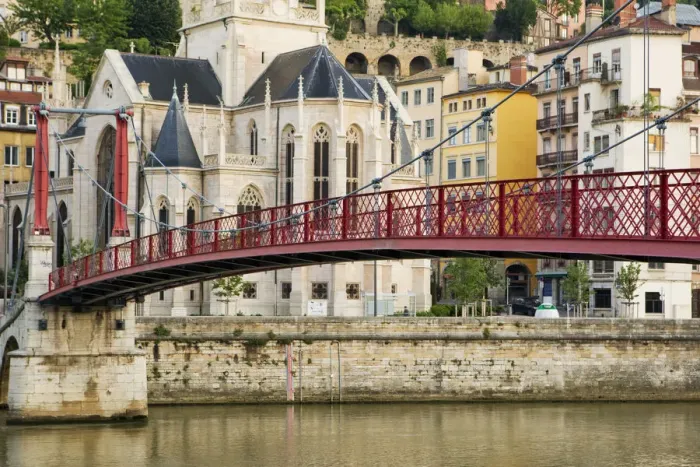 Framed Print : Lyon, France; A bridge over the Saone River in Lyon France Framed Print : Lyon, France; A bridge over the Saone River in Lyon France